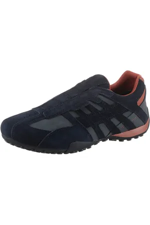 Geox Slip-on sneakers UOMO SNAKE B Vrijetijdsschoen, lage schoen, veterschoen in materiaal-mix