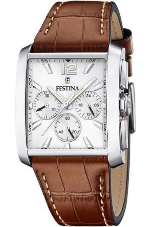 Festina Chronograaf F20635/1 Horloge, quartzhorloge, herenhorloge, stopwatchfunctie, stalen armband
