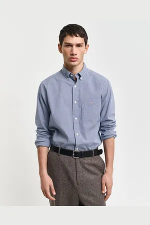 GANT Overhemd met lange mouwen REG POPLIN MICRO GINGHAM SHIRT Regular fit popeline overhemd met Vichy mini-ruit