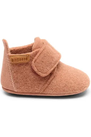 Bisgaard Pantoffels Baby Wool Wagen schoen, babyschoen, instapschoen met klittenbandsluiting