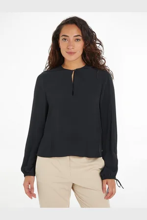 Tommy Hilfiger Crêpe-blouse VISCOSE CREPE SOLID VN BLOUSE