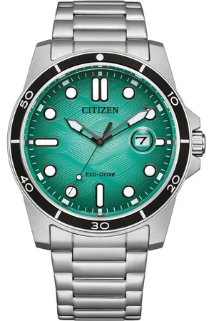 Citizen Solarhorloge AW1810-85L Horloge, herenhorloge, roestvrijstalen band, tot 10 bar waterdicht, datum
