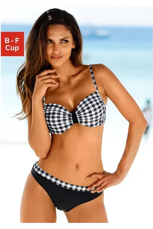 Lascana Beugelbikini -witte ruitprint
