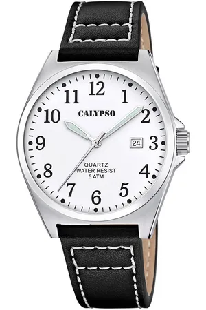 Calypso Kwartshorloge Basic Horloge, herenhorloge, leren band, analoog, dag