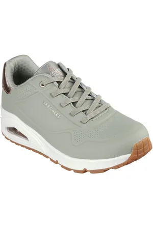 Skechers Slip-on sneakers UNO SHIMMER AWAY Slipper, vrijetijdsschoen, plateau sneaker met modieuze sleehak