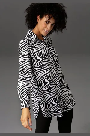Aniston Lange blouse in zebrastrepen-look