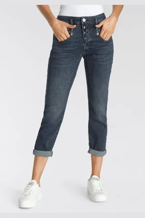 Herrlicher Boyfriendjeans Shyra Cropped Jogg Denim zacht aanvoelend, verweerde effecten, vintage