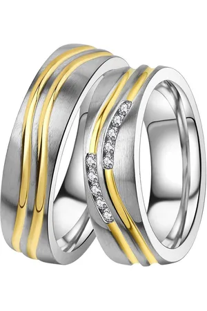 DOOSTI Trouwring Sieraden cadeau roestvrijstalen trouwring partnerring LIEBE