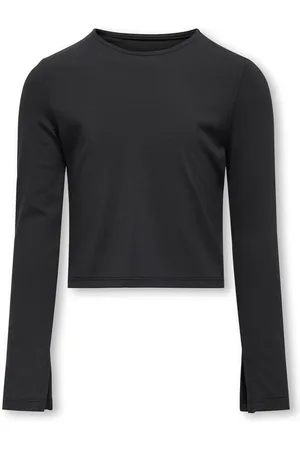 ONLY Shirt met lange mouwen KOGEA L/S SLIT TOP O-NECK FF JRS
