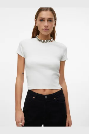 VERO MODA Shirt met ronde hals VMCHLOE SS SHORT TOP JRS NOOS