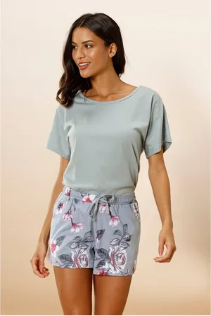 VIVANCE DREAMS Shortama met bloemenprint (2-delig, 1 stuk)
