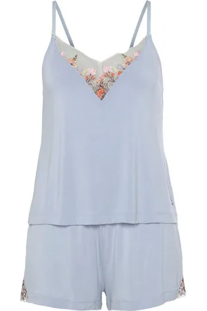 Lascana Shortama met mooie kantdetails (2-delig)