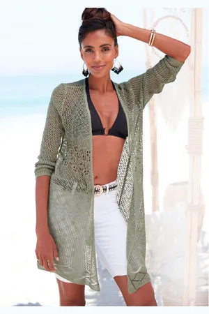 QS by s.Oliver Vest met ajourpatroon, haaklook, strandmode
