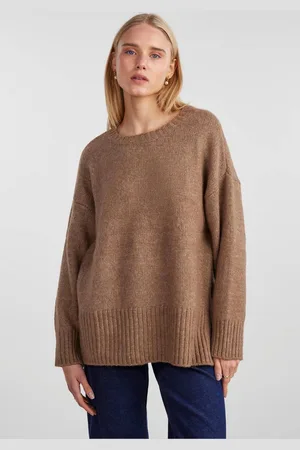 Pieces® Trui met ronde hals PCNANCY LS LOOSE O-NECK KNIT NOOS BC