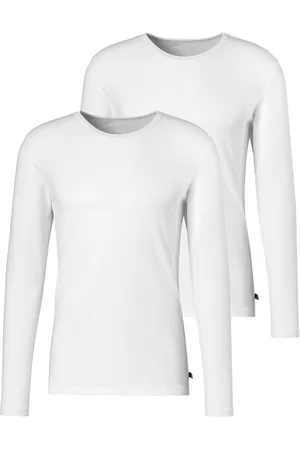 H.I.S Shirt met lange mouwen Dubbelpack onderhemd van katoenmix (2-delig, Set van 2)