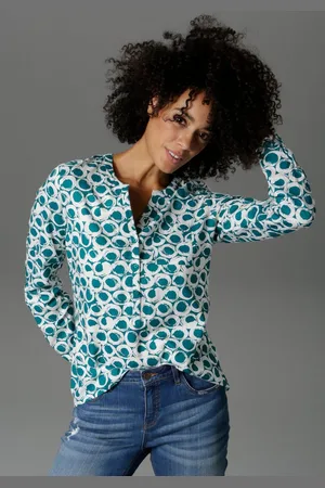 Aniston Blouse zonder sluiting met oprolbare mouwen