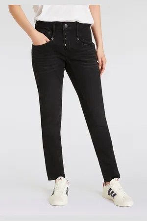 Herrlicher Boyfriendjeans Shyra Long Recycled Denim Black Stretch