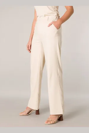 Base Level Stoffen broek met flare en elastaan