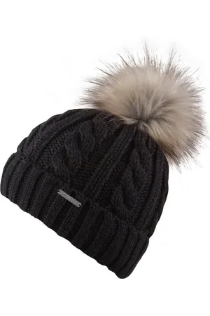 Chillouts Muts met pompon Joan Hat Met fake-fur pom pom, kabelbrei