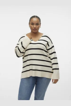 VERO MODA Gebreide trui VMCSABA LS V-NECK PULLOVER GA NOOS CUR