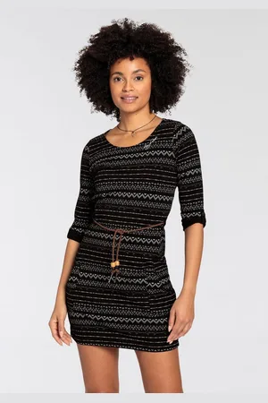 KangaROOS Jerseyjurk Mini-lengte, 3/4-mouwen, van zachte katoen (set, Met een afneembare riem)
