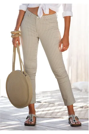 Lascana 7/8-jegging met gestreepte print in slim-fit, superstretch stof