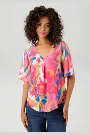 Aniston Blouse zonder sluiting met fantasierijke, grafische print - nieuwe collectie