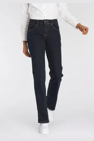 ARIZONA Bootcut jeans Tailleband met zij-elastiek inzet hoge taille, bootcut, met stretch, klassieke 5-pocket-stijl