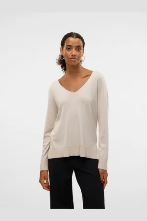 VERO MODA Gebreide trui VMSILJE LS V-NECK PULLOVER GA NOOS