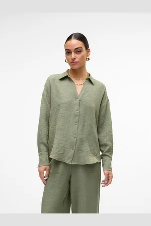 VERO MODA Blouse met lange mouwen VMMELANEY QUEENY LS SHIRT WVN NOOS