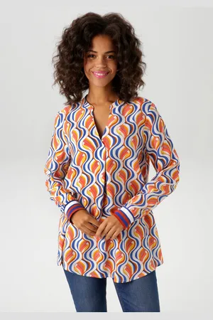 Aniston Blouse zonder sluiting met interessant retro patroon - nieuwe collectie