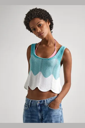 Pepe Jeans Gebreide top GALEA met schulpzoom