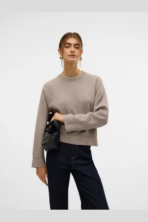VERO MODA Trui met ronde hals VMGOLD PIPING LS O-NECK PULLOVER GA