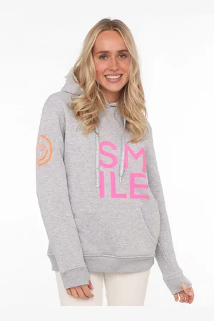 Zwillingsherz Hoodie "Alissa" met smile-print