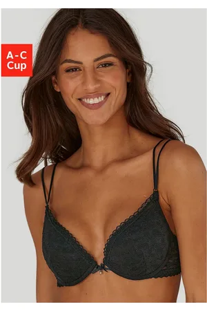 QS by s.Oliver Push-up-bh Clarissse met fijne kant en bandjes in bandjes-look