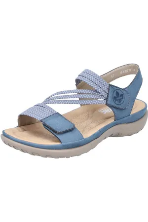 Rieker Sandalen zomerschoen, sandaal, sleehak, met elastieken