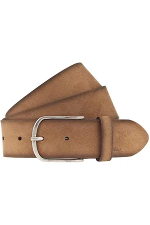 Mustang Leren riem Velours damesriem met logo-opdruk