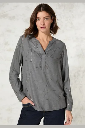 CECIL Blouse met lange mouwen met folieprint