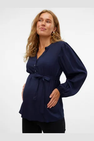 Mama;licious Zwangerschapsshirt MLMERCY LIA L/S WO TOP 2F NOOS
