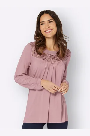 Classic Basics Kanten Shirt met lange mouwen (1-delig)