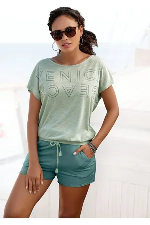 Venice Beach Shirt met ronde hals met logoprint, t-shirt, zomerse sportieve look