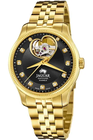 Jaguar Automatisch horloge Polshorloge, dameshorloge, open balans in hartvorm, saffierglas, Swiss Made