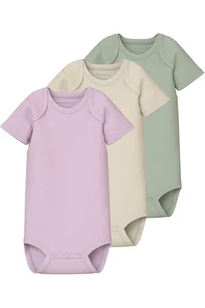 NAME IT Body met korte mouwen NBNBODY 3P SS SOLID RIB NOOS (set, 3-delig)