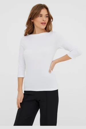 VERO MODA Shirt met 3/4 mouwen VMPANDA MODAL 3/4 TOP JRS NOOS