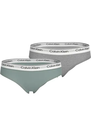 Calvin Klein Bikinibroekje 2PK BIKINI voor kinderen tot 16 jaar met logo-elastische tailleband (Set van 2)