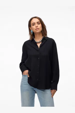 VERO MODA Overhemdblouse VMLINN LINEN LS SHIRT WVN NOOS hoogwaardige kwaliteit met linnen