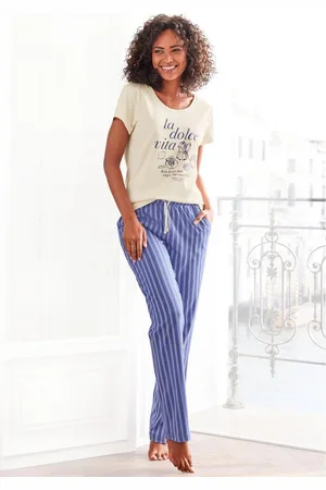 VIVANCE DREAMS Pyjama met fijn streepdessin (set, 2-delig)