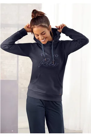Lascana Hoodie met frontopdruk, loungepak, hoodie
