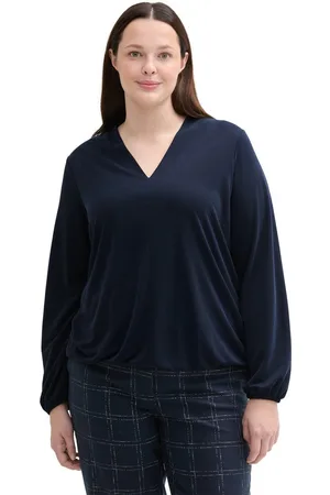 TOM TAILOR Shirt met lange mouwen met v-hals