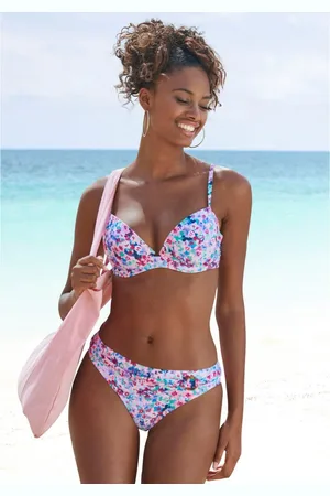QS by s.Oliver Bikinibroekje Scatter met ring in hoornlook, van microvezel, met gerecycled polyamide